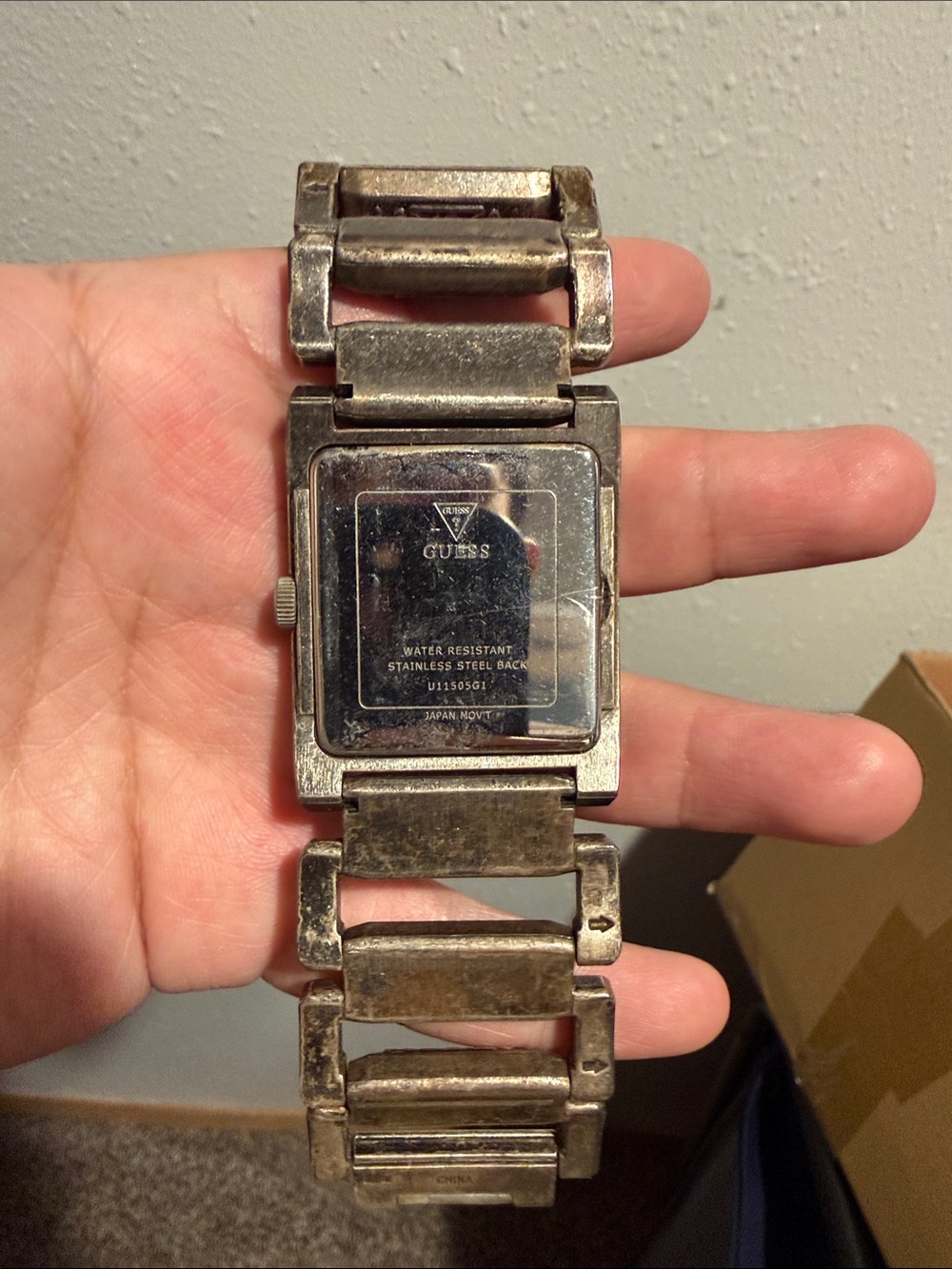 Guess Men's Ornate Metal Bracelet Watch in Black and Silver - Picture 2 of 4